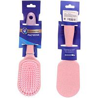 Расчёска массажная Ultramarine "Beauty Bar Viki" 452-1154 розовый фламинго,трапеция