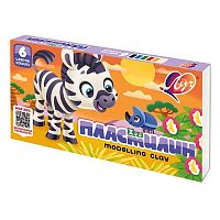 Пластилин  6цв., 90гр. ЛУЧ "Zoo" 30С 1810-08