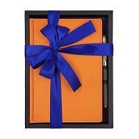 Набор подар. (ежедневник н/д А5 BV кож.зам."Leader" оранжевый+ручка ) 3-129/06-2