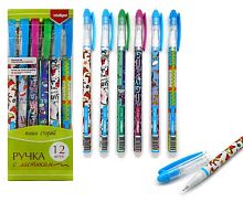 Ручка гелевая "Пиши-Стирай" INTELLIGENT "Для девочек" CP-600 синяя,0,5мм,игольч.,с ласт.+термо,асс.