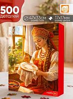 Пазлы  500 Рыжий кот "Славянское.Девица-красавица" Ф500-9618