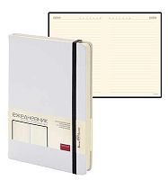 Ежедневник н/д А5 160л. BV кож.зам. "Megapolis Velvet" 3-468/23 белый,беж.блок,на резинке