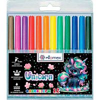 Фломастеры 12цв. ATTOMEX "Unicorn" 5081617 вент.колп.,пластик.блист.