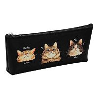 Пенал силикон КОКОС 210*70*25 "Котики" 250335 лодочка,1отд.