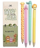 Ручка гелевая "Пиши-Стирай" INTELLIGENT "Zoo" DM-7 синяя,0,6мм,поворотный механизм,асс.