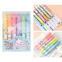 Набор маркеров текст.  6цв. КОКОС  WENDDUO 252485 стираем.,скош.,1-5мм,ПВХ-уп.