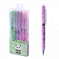 Ручка гелевая авт. "Пиши-Стирай" ALINGAR "Панды" AL11117 синяя,0,5мм,игольч.