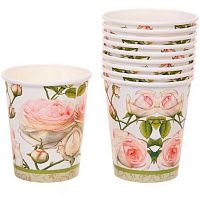 Стакан бум. "Цветочное очарование" 200мл (10шт)130-652