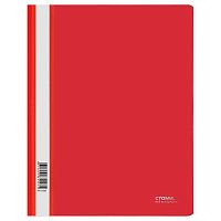 Скоросшиватель пластиковый А4 СТАММ ММ-30907 красный,180мкм,с прозр.верх.