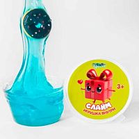 Лизун Слайм "Стекло" с игрушкой, бирюзовый 50гр. 00-00512597