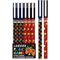 Ручка гелевая "Пиши-Стирай" deVENTE "Game" 5051112 синяя,0,5мм,с ласт.,корп.асс.2в.