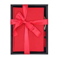 Набор подар. (ежедневник н/д А5 BV кож.зам."Leader" красный+ручка ) 3-129/05-2