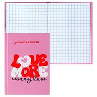 Записная книжка А7  64л. КОКОС "Love more" 252771 тв.обл.,клетка,склейка