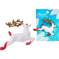 Брошь "Рождественское чудо - Олень" 545-453