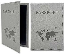 Обложка д/паспорта INTELLIGENT "Passport" DN-95 кож.зам.,светло-серый,тиснение