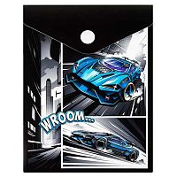 Папка-конверт на кнопке 158*114мм ФЕНИКС "Гонки" 69031 полипропилен,1отд.