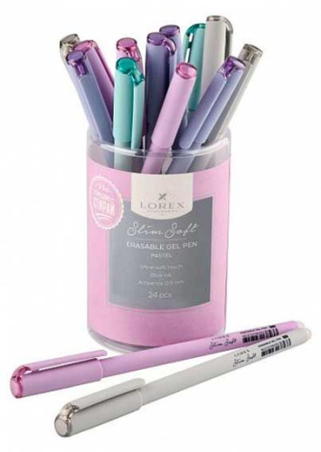 Ручка гелевая "Пиши-Стирай" LOREX "Slim Soft Pastel" LXEPSS-PS4 синяя,0,5мм,ultra-soft touch