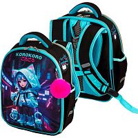 Ранец школьный deVENTE "Junior. Korokoro" 7033507 жёсткий,35*27*13см,светоор.эл.,800гр.+брелок