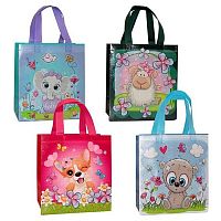 Пакет подар. нетканый ПГС 22*23*11см "Зверята" Тсш56