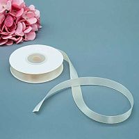 Лента 1,2см*22,85м атласная белый песок Микрос ч37967