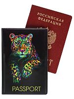 Обложка д/паспорта Миленд "Леопард" ОП-4175 ПВХ