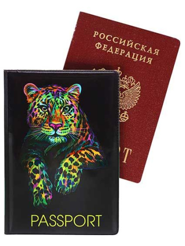 Обложка д/паспорта Миленд "Леопард" ОП-4175 ПВХ