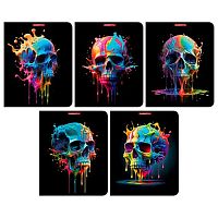 Тетрадь 48л. (клетка) КанцБиз "Яркие черепа" 14678/5 полн.твин уф-лак,асс.