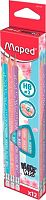 Карандаш ч/гр. с ласт. MAPED "Black Pep`s Pastel" 851730 треуг.,HB,из липы