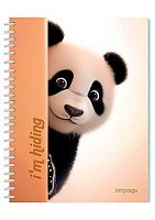 Тетрадь 40л. (линейка) АППЛИКА спираль "Любопытная панда" С0155-02