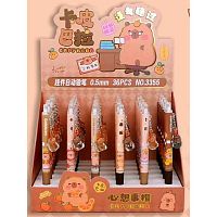 Карандаш авт. 0,5мм КОКОС Qiuzi "Капибара" 252084 НВ,пластик.корп.,подвеска,асс.