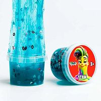 Лизун Слайм "Стекло" с декор. наполнителем,бирюзовый  90гр 00-00512408