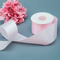 Лента 5,0см*22,85м атласная розовая пудра Микрос ч37980