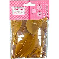 Декор. элементы deVENTE "Перья искусственные в виде листочка" 8130405 оттенки бежевого,10-15см,5гр