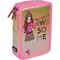 Пенал 2отд. 205*140*52 deVENTE "Style Girl" 7012334 гологр.кож.зам.,на молн.