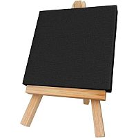 Мольберт+холст 10*10см deVENTE "Art" 8150439 на подрамнике,чёрный,хлопок,280гр/м2,мелкое зерно