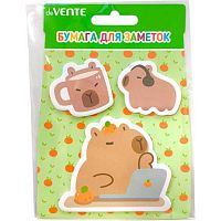 Кл.бумага д/заметок 40*40мм/70*70мм deVENTE  20л.*3шт "Capybara&Work" 2010410 асс.форм,дизайна