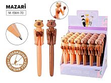 Ручка детск. шар. MAZARI "Boxing Capybara" M-15611-70 синяя,пулевидн.,0,7мм,пластик.корп.,асс.