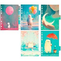 Разделитель листов картон. А5 deVENTE "Balloons" 3051536 лам.мел. с рис. (5шт.)