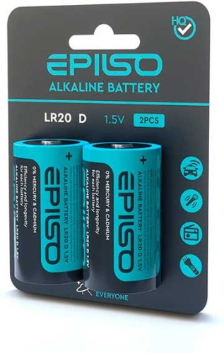 Батарейка EPILSO LR20/D 2 Blister Card 1.5V (БП-00000333)
