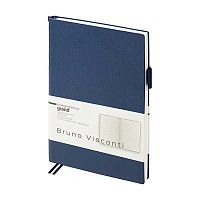 Ежедневник н/д А5 128л. BV кож.зам. "Grand" 3-774/05 тёмн.-син.,гибк.обл.,лин.,беж.бум.