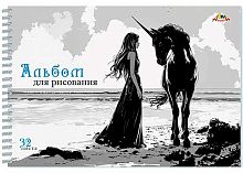 Альбом для рис.32л. АППЛИКА спираль "Сказочные герои" С0680-83 цв.мел.обл.