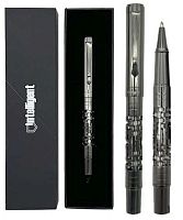 Ручка подар.шар. INTELLIGENT DH-75 синяя,0,7мм,тёмн.серебр.глянц.резной корп.,карт.футл.