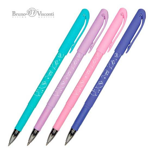 Ручка гелевая "Пиши-Стирай" BV DeleteWrite Art "Кошечка" 20-0257 синяя,0,5мм,асс.
