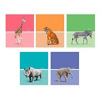 Тетрадь 48л. (клетка) ЭКСМО "Wild animals" ТК488356 мел.карт.,асс.