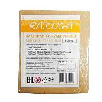 Пластилин скульптурный  500гр. ПР "Радуга" МТ-500 телесный,мягкий 