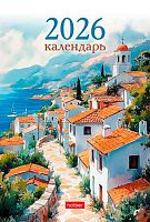 Календарь-домик настол. 2026г. ХАТ Стандарт "Уголки Европы" 33382 спираль,10,5*16см,мел.115г/м2