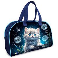 Сумка д/внешкольных занятий ОНИКС С-15-1 "Котик в одуванчиках" 88373 карм.,350*230*145мм