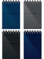 Блокнот А7  40л. Проф-Пресс спираль "Дизайн в полоску" Б40-9328 клетка,мел.карт.