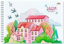 Альбом для рис.24л. АППЛИКА спираль "Летний пейзаж" С4586-06 цв.мел.обл.