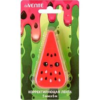 Коррект. лента deVENTE 5мм* 6м "Watermelon" 4062323 красн.непрозр.корп.,фронт.аппл.,карт.блист.